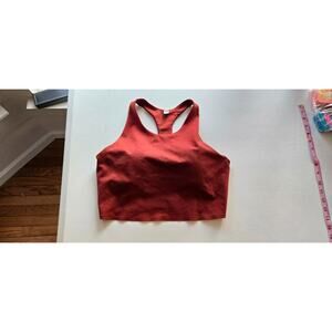 Uniqlo burnt orange cropped tank top bra L
